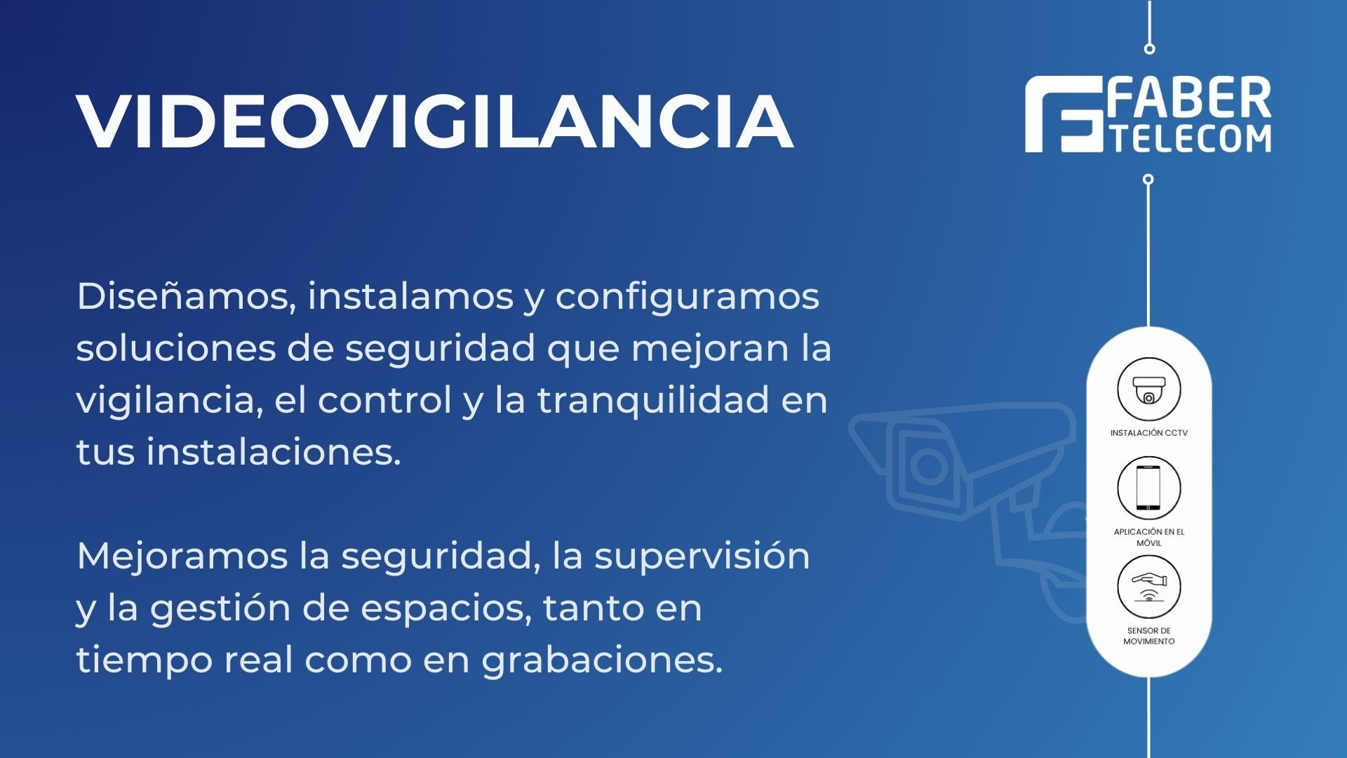 Servicio de videovigilancia ofrecido por Fabertelecom
